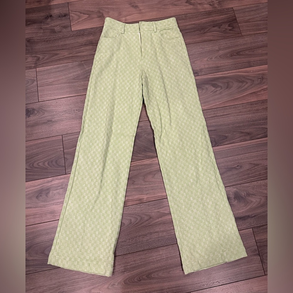 Zara Green Patterned Pants